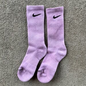 Nike tie dye handmade socks. Purple